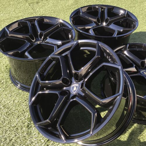 19 20 Lamborghini Rims Wheels OEM Stock Set 4 Aventador LP700 LP Black Genuine