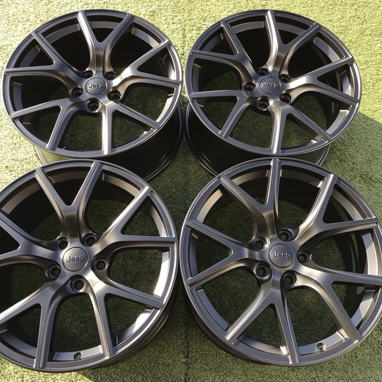 Oam Rims JEEP TRACKHAWK MOPAR BLACK RIMS GRAND CHEROKEE WHEELS FACTORY OEM ...