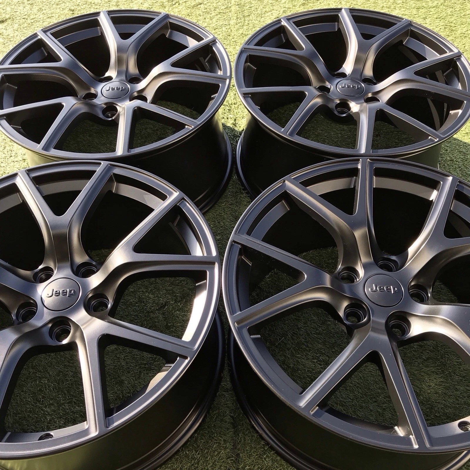 Oam Rims JEEP TRACKHAWK MOPAR BLACK RIMS GRAND CHEROKEE WHEELS FACTORY OEM ...